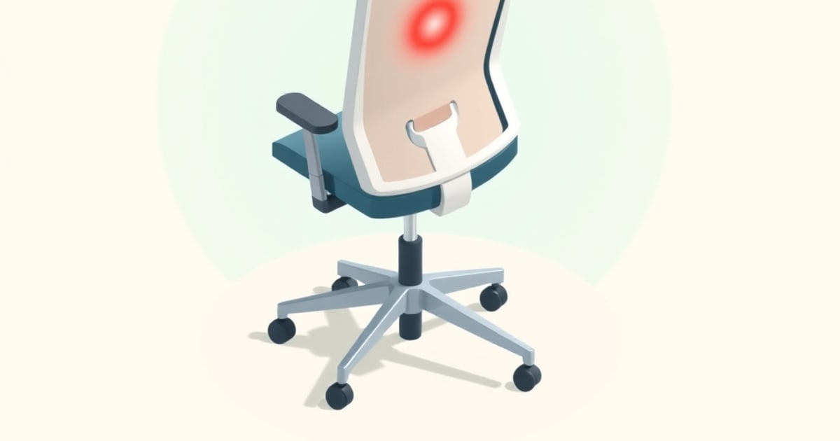 Isometric ergonomic task chair with adjustable lumbar support easing lower-back strain during long seated work